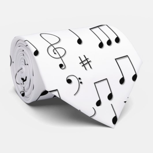 Nur weiß notiert krawatte (Gerollt)