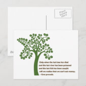 Nur wenn der letzte Baum Postkarte (Vorne/Hinten)