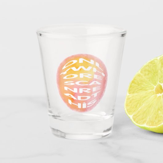 Nur wer das lesen kann schnapsglas (Vorderseite)