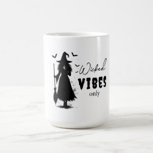 "Nur Wicked Vibes" - Halloween Black Hexe - Kaffeetasse