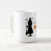 "Nur Wicked Vibes" - Halloween Black Hexe - Kaffeetasse (Vorderseite Links)
