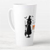 "Nur Wicked Vibes" - Halloween Black Hexe - Milchtasse (Linke Ecke)