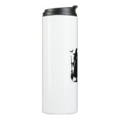 "Nur Wicked Vibes" - Halloween Black Hexe - Thermosbecher (Nach links gedreht)