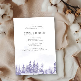 Nur Winterwald Lavender Gray Wedding Empfang Einladung