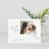 Nur wir Foto White Wedding speichern das Datum QR Einladung (Stehend Vorderseite)