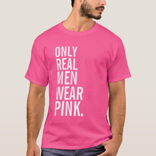 Nur wirkliches Herrenbekleidung-Rosa T-Shirt (Vorderseite)