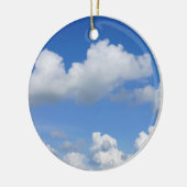 Nur Wolken Keramik Ornament (Links)