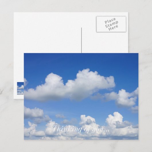 Nur Wolken Postkarte (Vorne/Hinten)