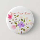Nur wunderschöne Blume Button (Vorderseite)