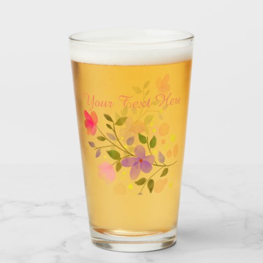 Nur wunderschöne Blume Glas (Vorne (Gefüllt))