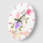 Nur wunderschöne Blume Große Wanduhr (Winkel)