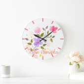 Nur wunderschöne Blume Große Wanduhr (Zuhause)