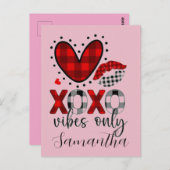 Nur XOXO-Durchstechflaschen, kardiales Herz Valent Postkarte (Vorne/Hinten)