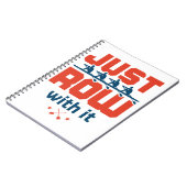 Nur Zeile mit It Rowing Crew Team Coach Rower Notizblock (Linke Seite)