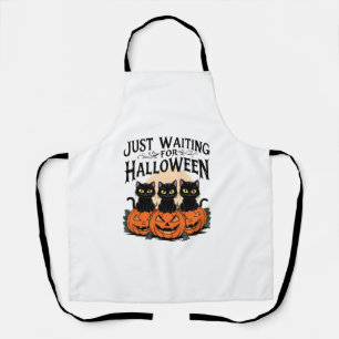 Nur zu Halloween Cat _4 Gewartet Schürze