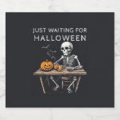 "Nur zu Halloween Gewartet | Fun Skeleton Bierflaschenetikett (Einzelnes Label)