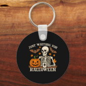 Nur zu Halloween Jack oder Lantern Skeleto Gewarte Schlüsselanhänger (Vorderseite)