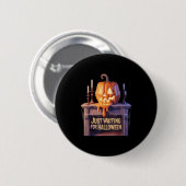Nur zu Halloween Kürbislaterne Hallowee Gewartet Button (Vorne & Hinten)