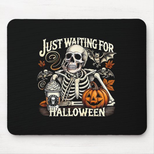 Nur zu Halloween Skelettkaffee Jack Gewartet oder Mousepad (Vorne)