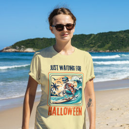Nur zu Halloween Surfskelett Gewartet T-Shirt