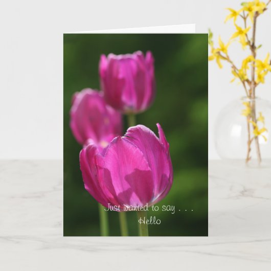 Nur zu sagen. . . Hallo  Karte (Gelbe Blume)