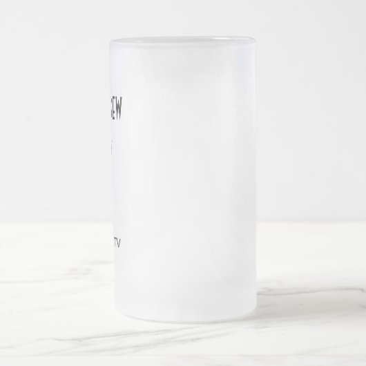 Nur Zuhause Brew, Zuhause-Brauer Fernsehen Mattglas Bierglas (Mittel)