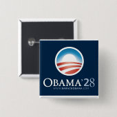 Nur zum Spaß Obama 2028 Button! Button (Vorne & Hinten)