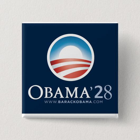 Nur zum Spaß Obama 2028 Button! Button (Vorderseite)