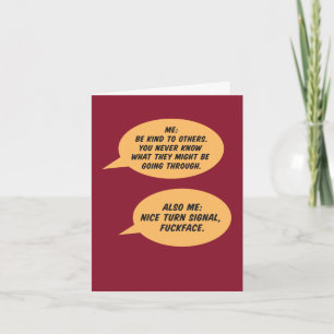 Nur zum Spaß: Seien Sie freundlich zu anderen Karte