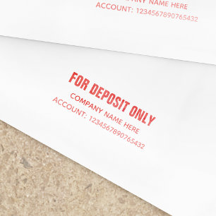 Nur zur Einzahlung Geschäftsstempel Permastempel