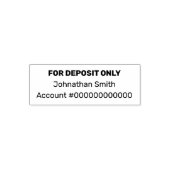 Nur zur Einzahlung Ihr Name Scheckindossament Permastempel (Design)