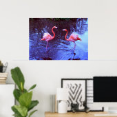 Nur zwei Flamingos Poster (Heimbüro)