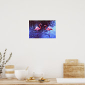 Nur zwei Flamingos Poster (Küche)