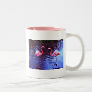 Nur zwei Flamingos Zweifarbige Tasse