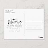 Nur zwei Foto Hochzeit Danke Postkarte (Rückseite)