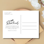 Nur zwei Foto Hochzeit Danke Postkarte