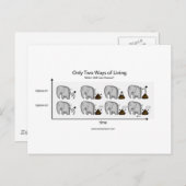 Nur zwei Lebenswege Postkarte (Vorne/Hinten)