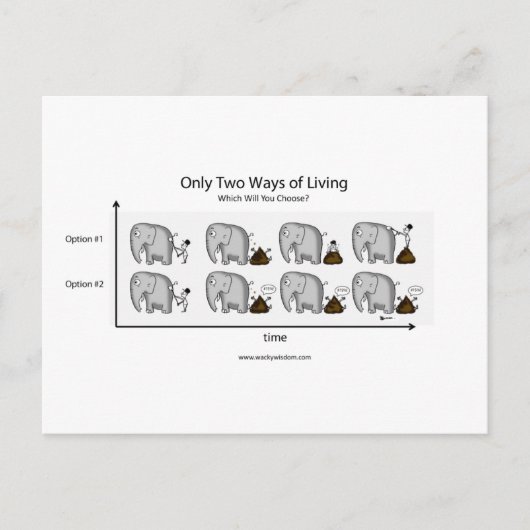 Nur zwei Lebenswege Postkarte (Vorderseite)