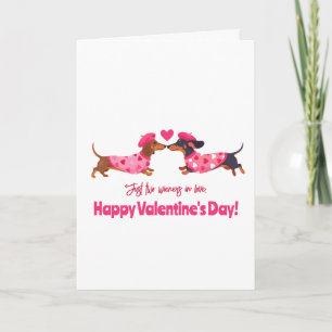 Nur zwei Wieners in Liebe Valentinstag Karte