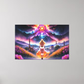 Nura - Eine farbenfrohe Oase: Die Kunst der Selbst Leinwanddruck (Vorderseite)