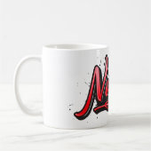 Nuran red Heart Graffiti Tasse Kaffeetasse (Links)