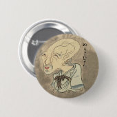 Nurarihyon (Vintager Japanischer Scroll) Button (Vorne & Hinten)