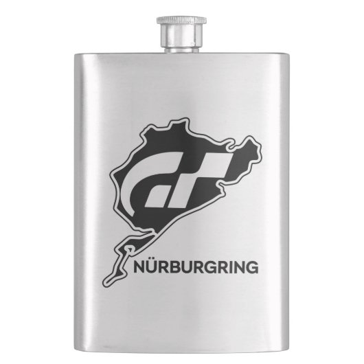 Nurburgring Nordschleife Race Track Gran Turismo Flachmann (Vorderseite)