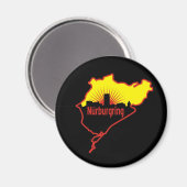 Nurburgring Nordschleife Rennstrecke, Deutschland Magnet (Vorderseite/Rückseite)
