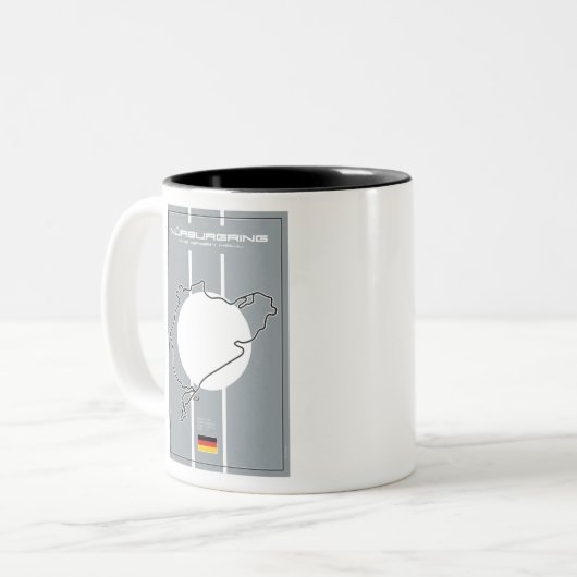 Nürburgring Zweifarbige Tasse (Vorderseite Links)