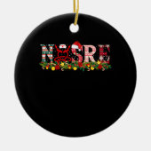 NurChristmas Stethoscope Nurses Xmas Pajamas Keramik Ornament (Vorne)