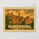 Nuremberg Germany City Art Postkarte (Vorderseite)