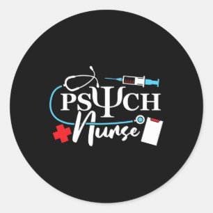 Nurepsychologie Krankenpflege Psychiatrische psych Runder Aufkleber