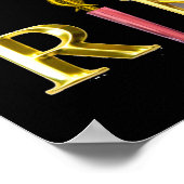 NURG- UND RÜCKWÜRDIGUNGSHUND/Gold Caduceus RN-Embl Poster (Ecke)