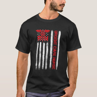 Nurgent Care Nurse American Flag RN Registered Nur T-Shirt